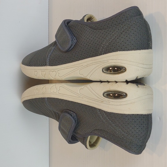 Youyun Grey Orthoshoes Light Walking Shoe for Diabetics, Edema, Plantar Faciitis - Picture 6 of 15